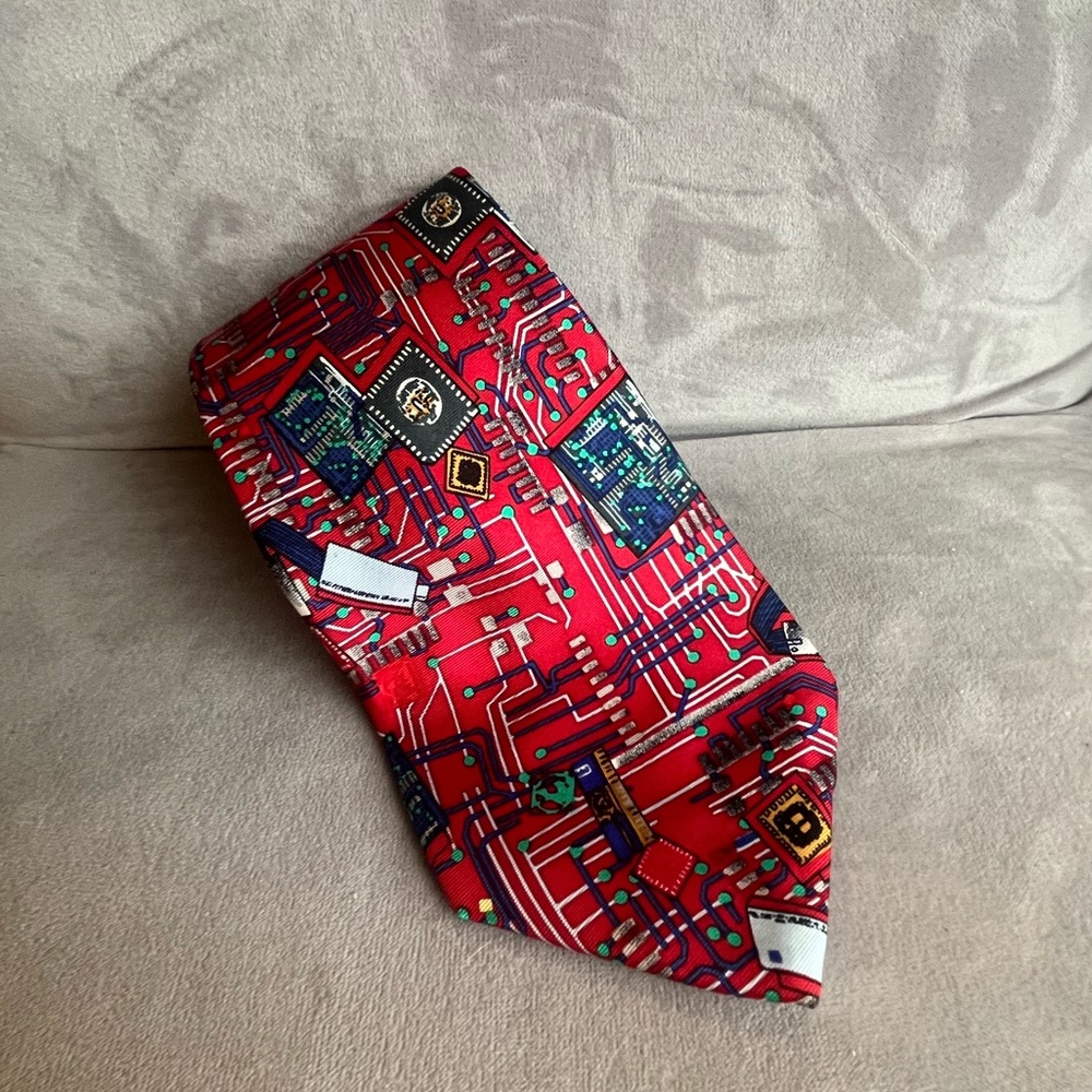 Vintage Mens Silk Tie Created for Smithsonian‎ Institution